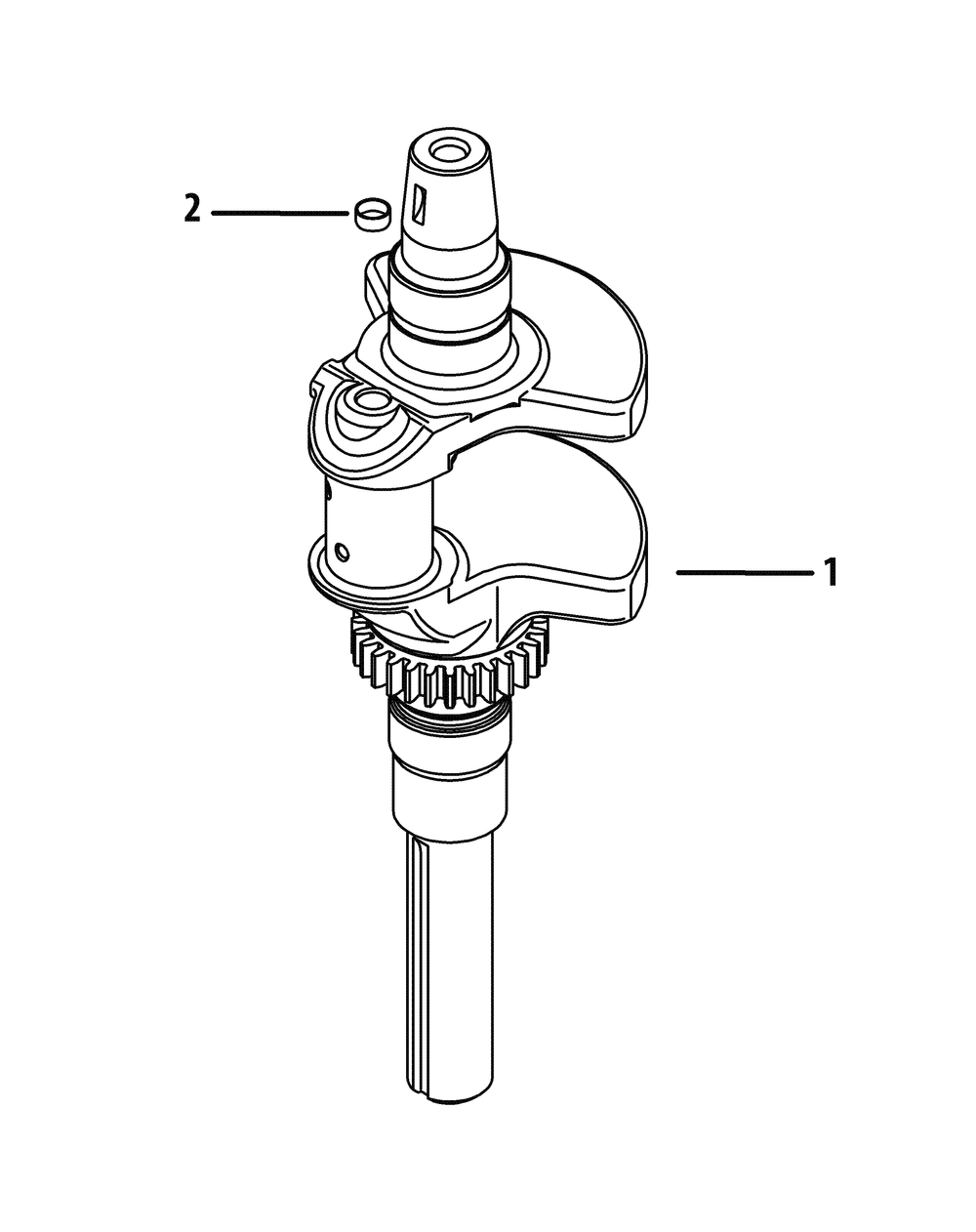 Kohler Cv732-3015 Crankshaft Diagram and Parts List for Z-FORCESZ60 (53FJD-53FJD050)(2015) Cub Cadet Lawn Tractor
